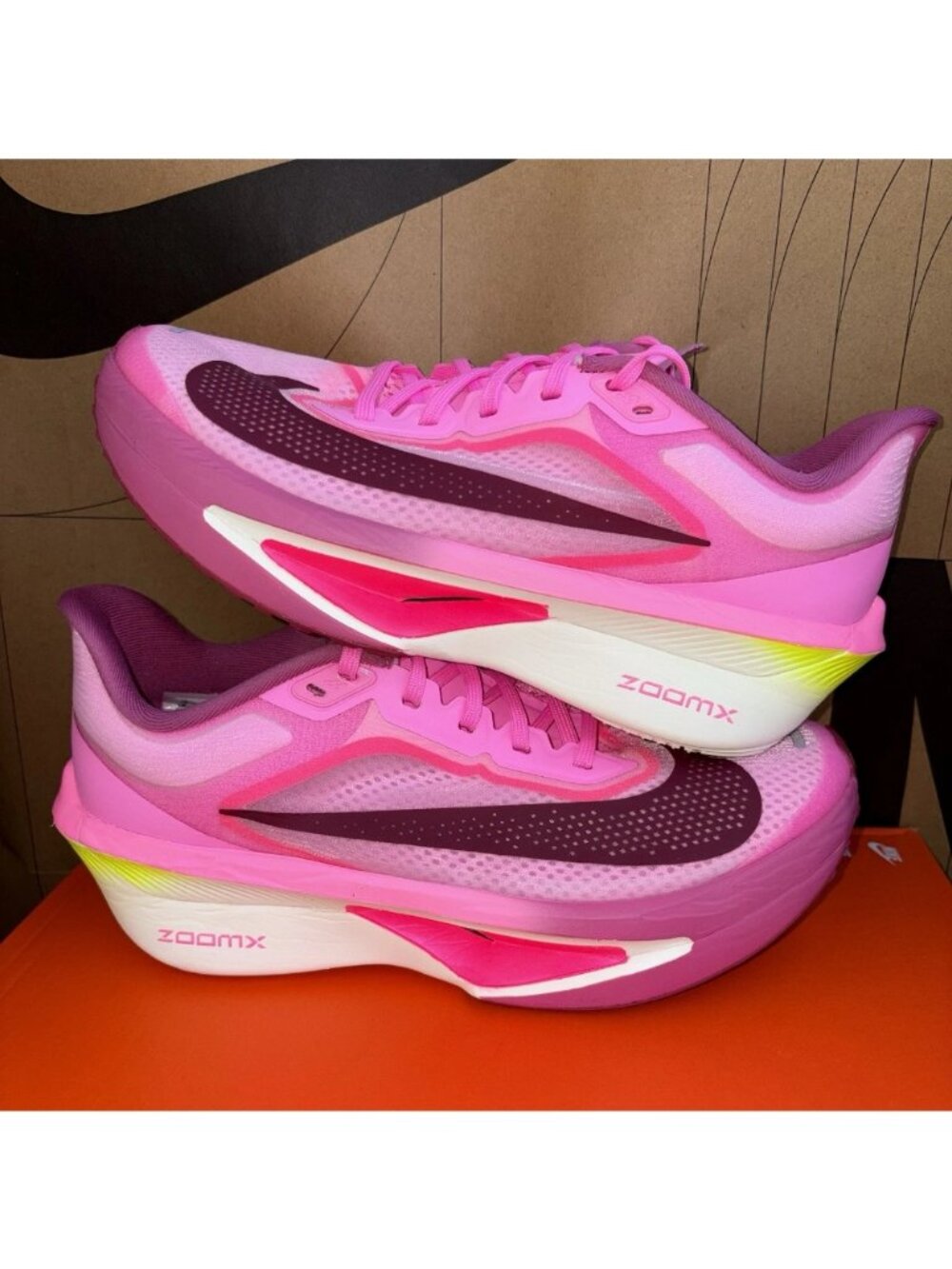 NEW Zoom Fly 6 Running Shoes Women's Size 7.5 Pink Spell/Bordeaux FN8455-602 - Picture 2 of 7